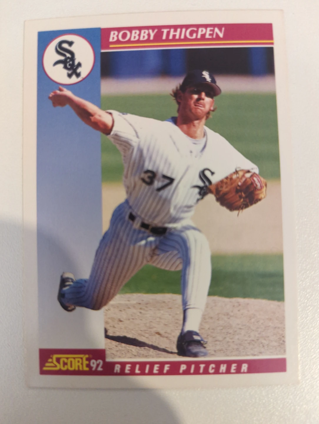 1992 Score Bobby Thigpen Baseball Card ⚽