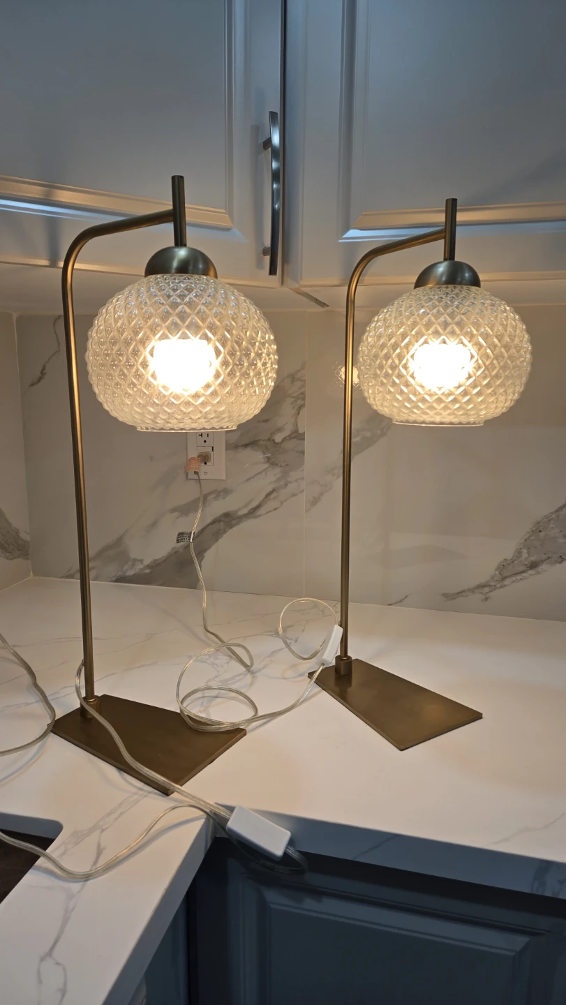Pair of Decorative Glass Table Lamps