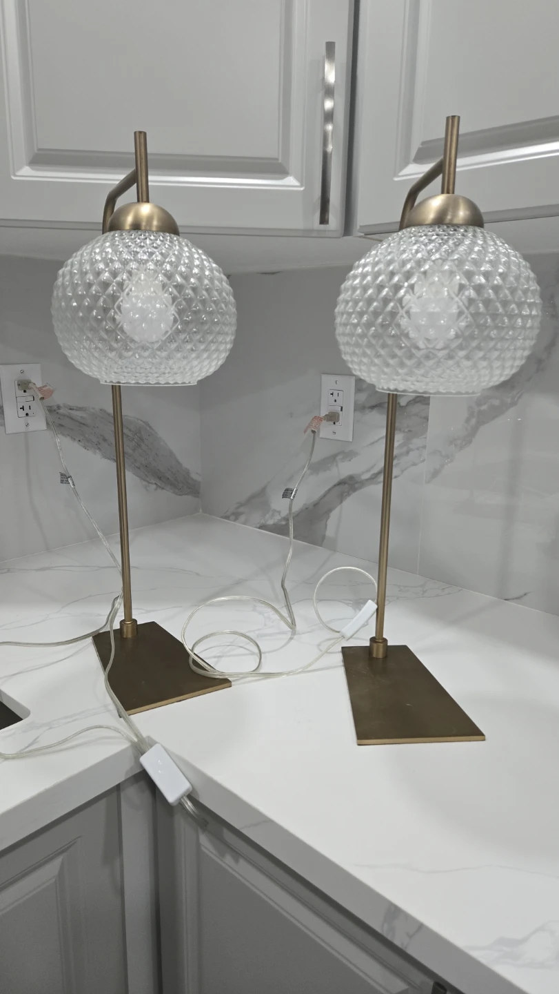 Pair of Decorative Glass Table Lamps - photo 3