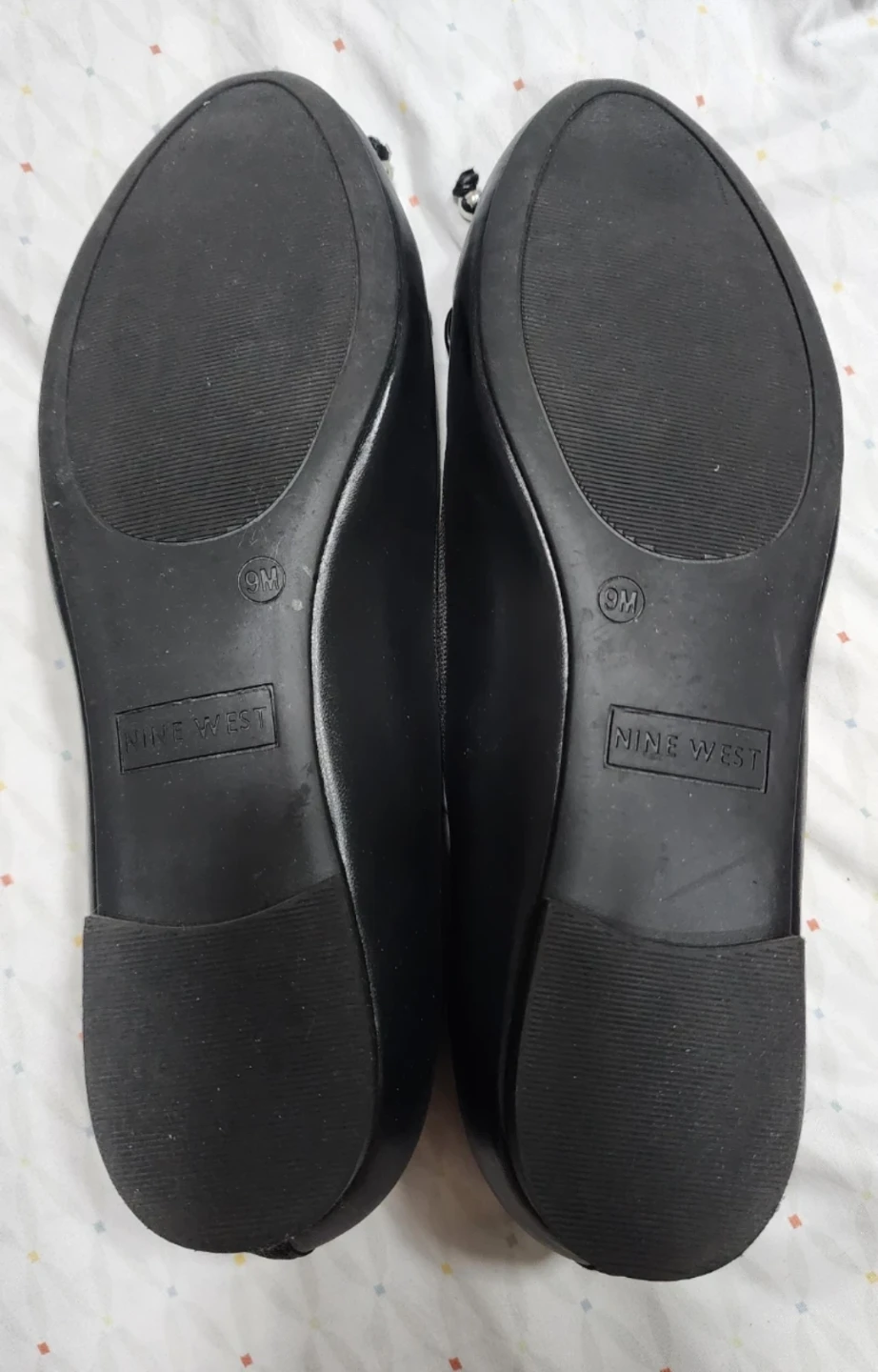 Nine West Black Ballet Flats Size 9 - photo 2