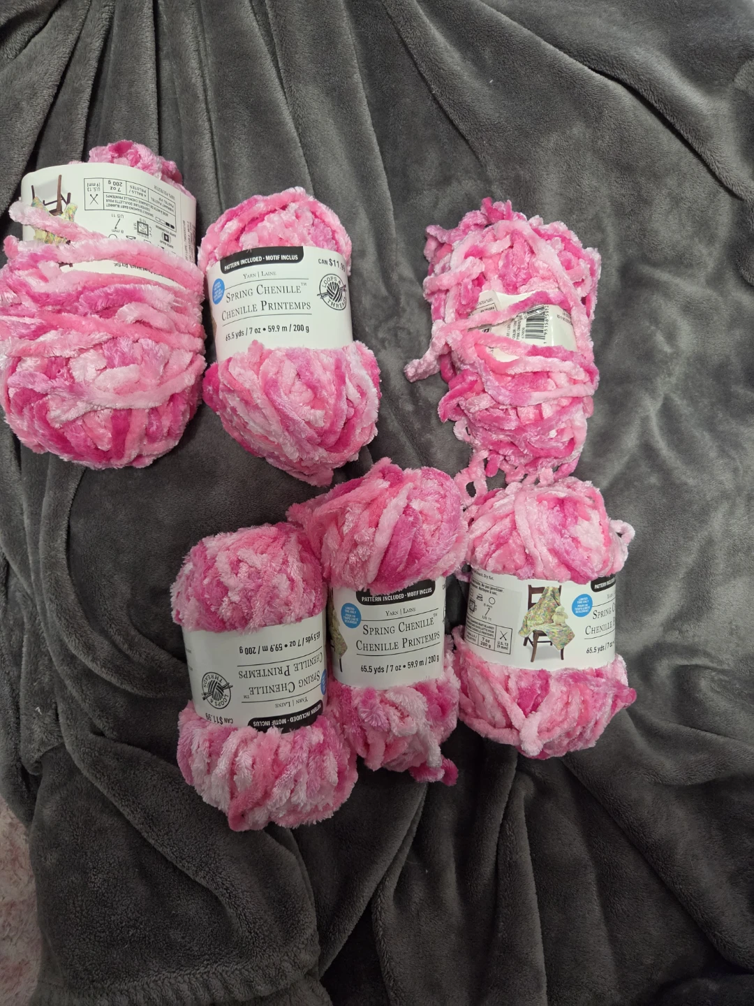 Yarn Spring Chenille Printemps Vibrant Pastel