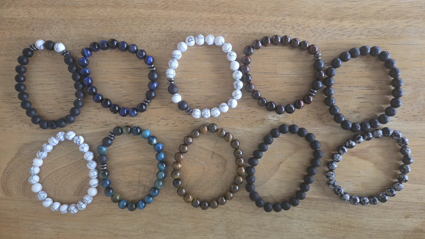 Men's Assorted Beaded Bracelets. $5 dollars each