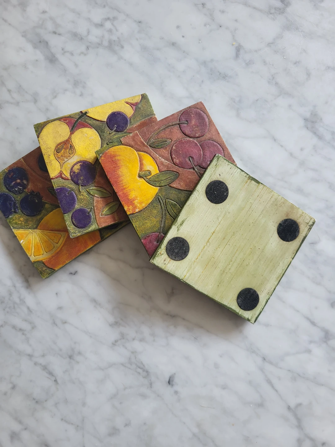 Set of 4 Fruit Coasters - photo 2