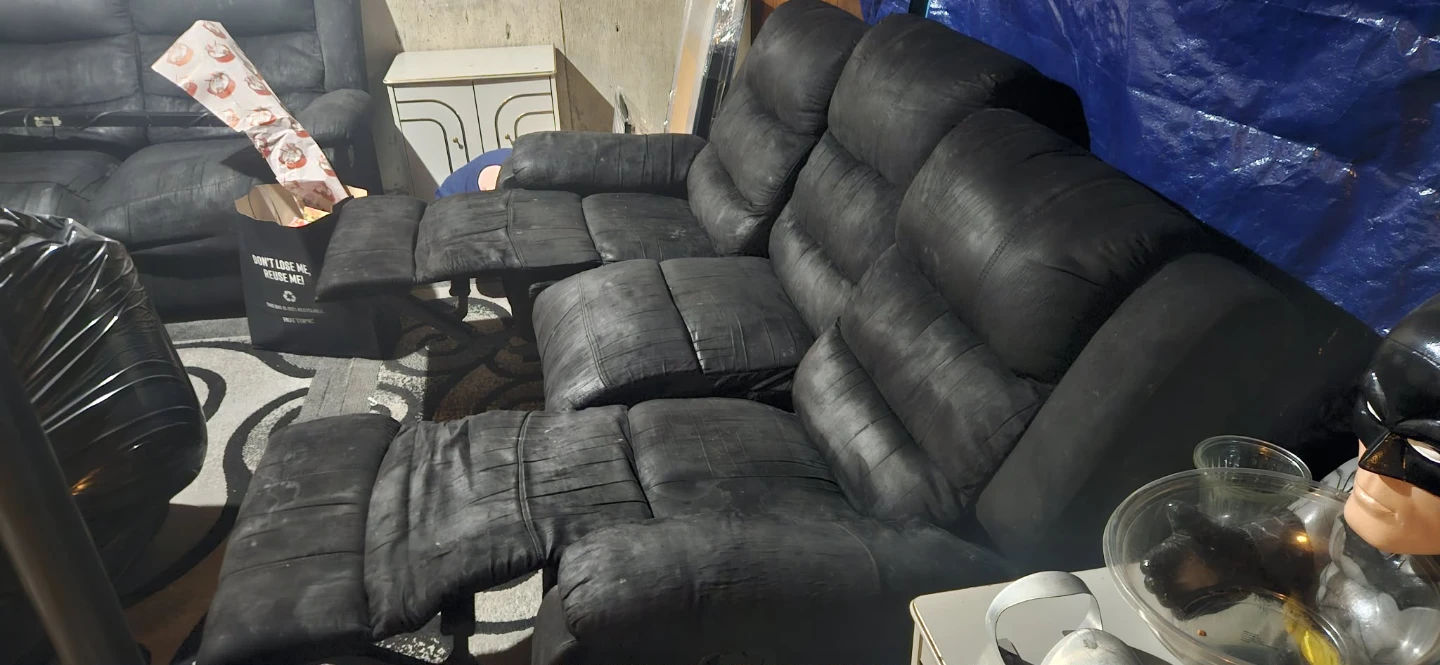 Black Recliner Chair and couch GREAT FOR GARAGE OR BASEMENT - photo 3
