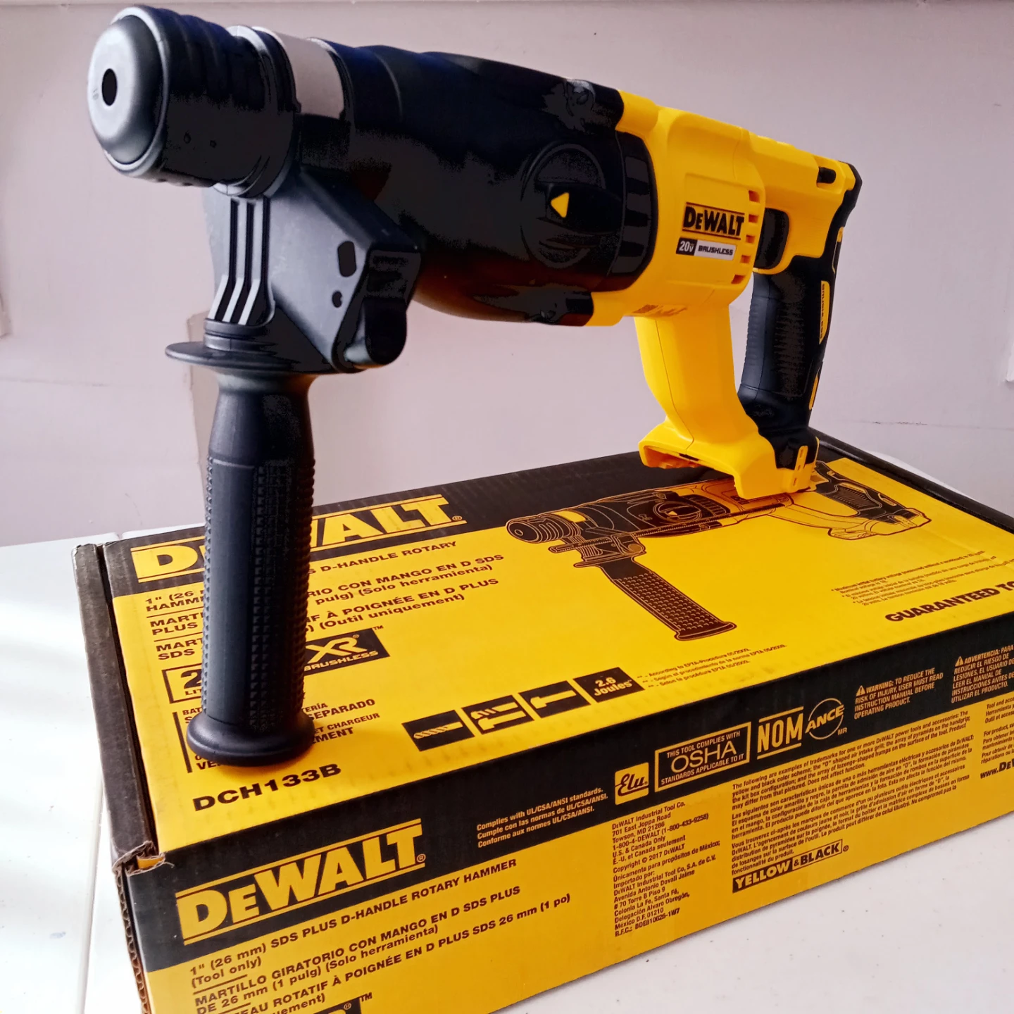 20V Max DeWalt Brushless 1" SDS-PLUS Rotary Hammer Drill