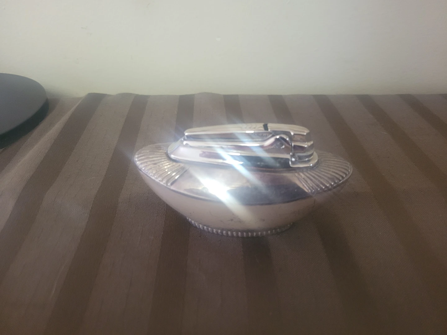 vintage Ronson Varaflame Boat Shaped table lighter silver-plated - photo 2