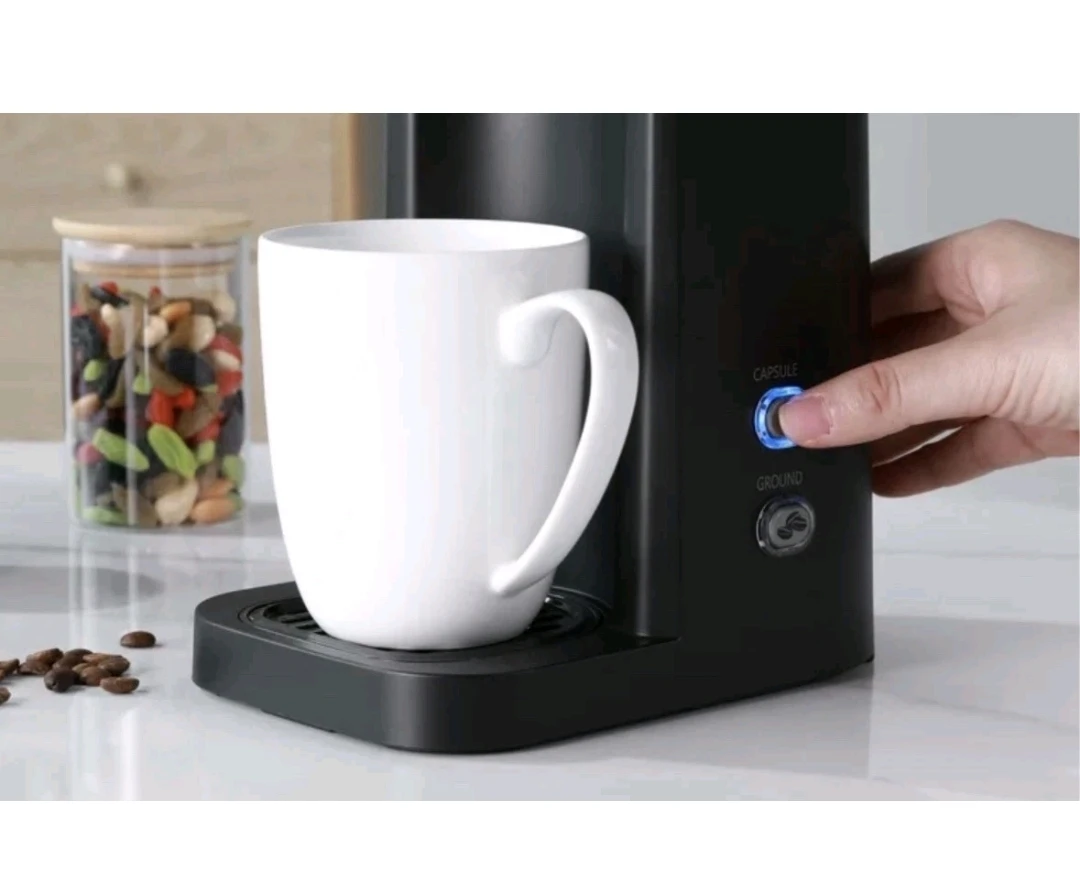 Mainstays Single Serve 14 Oz  Dual Brew Coffee Maker, Black - photo 2