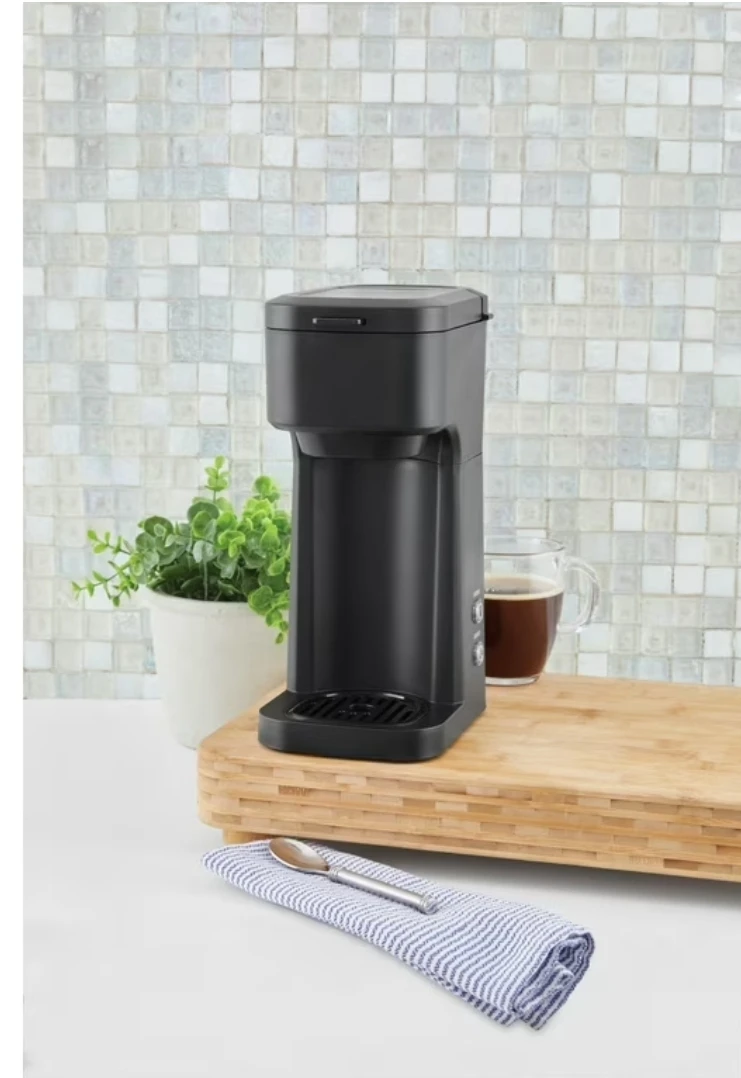 Mainstays Single Serve 14 Oz  Dual Brew Coffee Maker, Black - photo 3