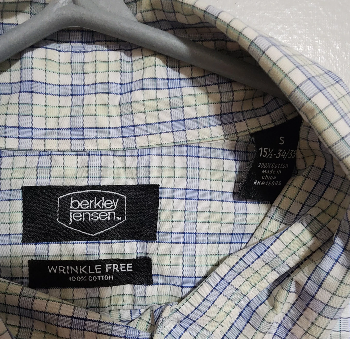Berkley Jensen Wrinkle Free Plaid Button Down Shirt - Size S - photo 3