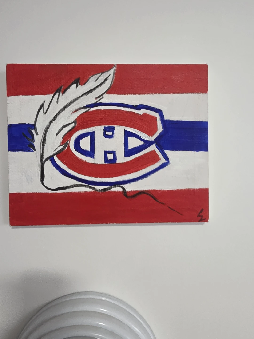 Hand-painted Montreal Canadiens Artwork