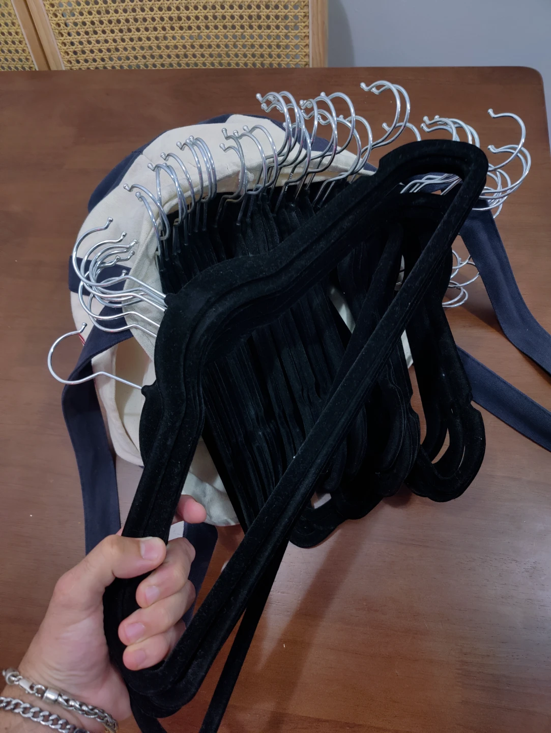 Black Velvet Clothes Hangers (Set of 50)