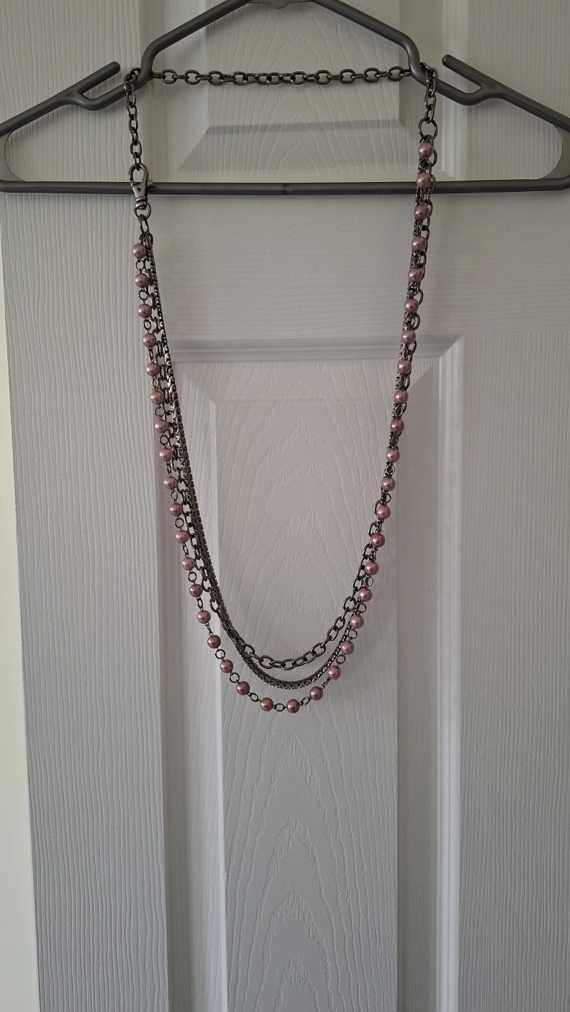 Layered Chain and Bead Waistband/Belt