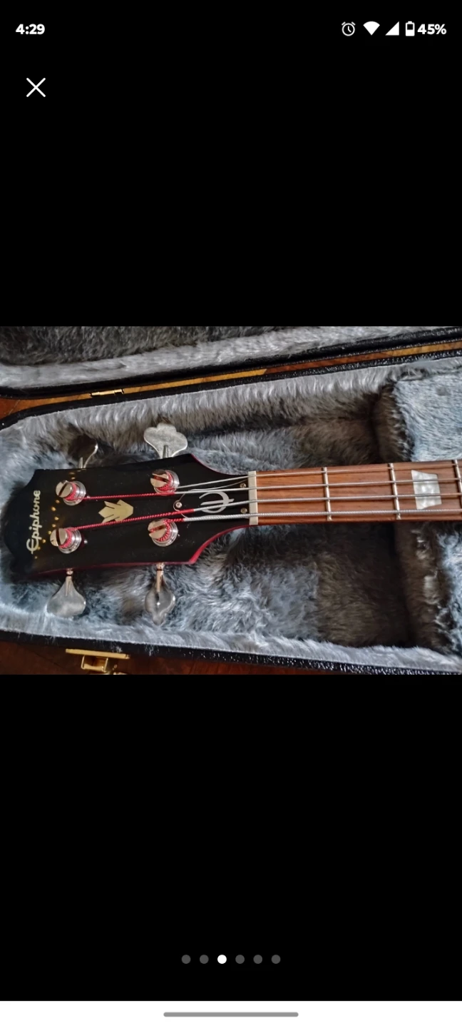 Epiphone SG Electric Bass Guitar with hardshell case. - photo 3