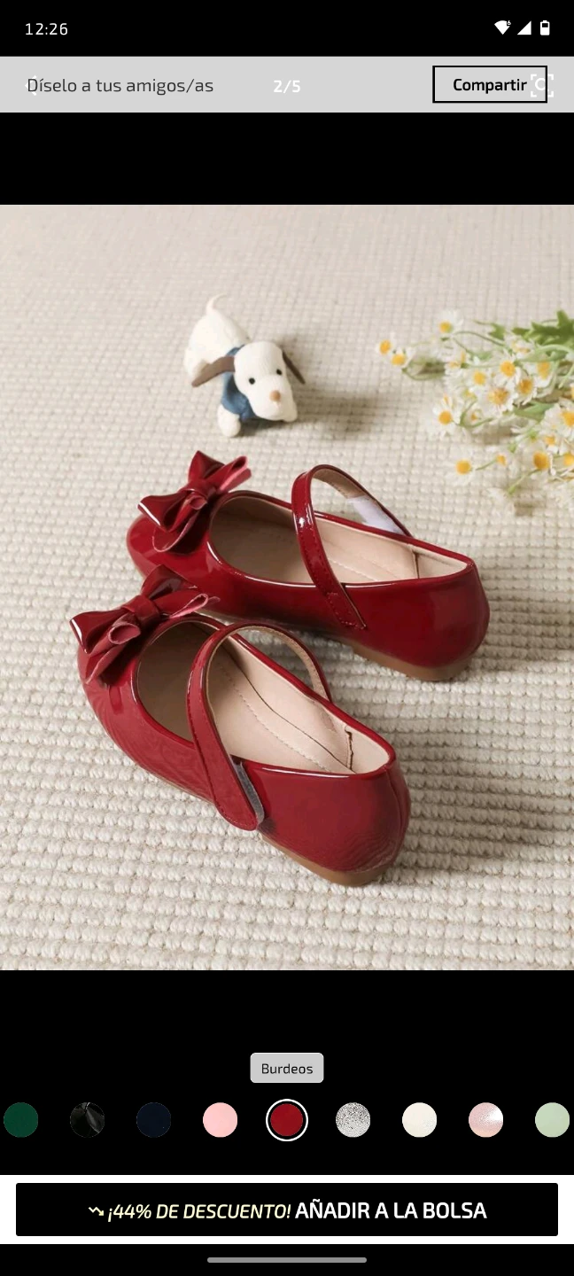 Red Patent Mary Jane Flats with Bows - Girls Toddler Shoes - photo 2