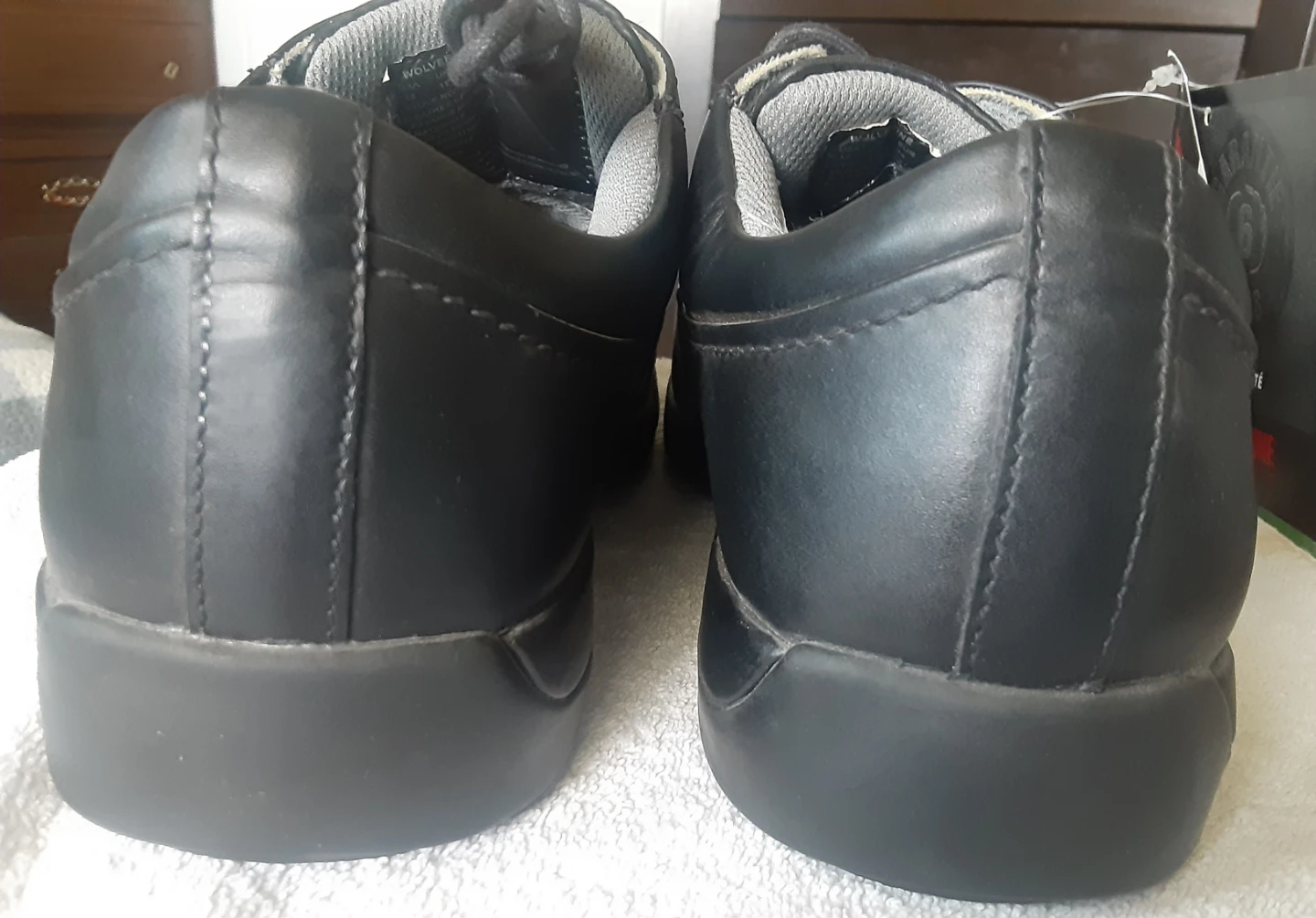 Wolverine Optimum Durashocks Black Leather Safety Shoes - photo 4