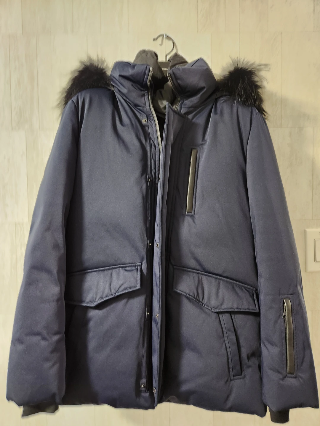 Men's Navy Winter Parka Jacket - photo 2