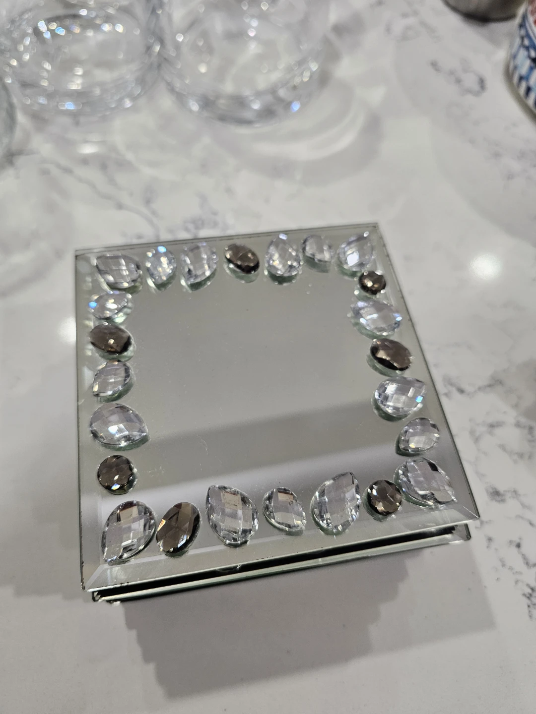Glass Coasters with Rhinestones ⚽️