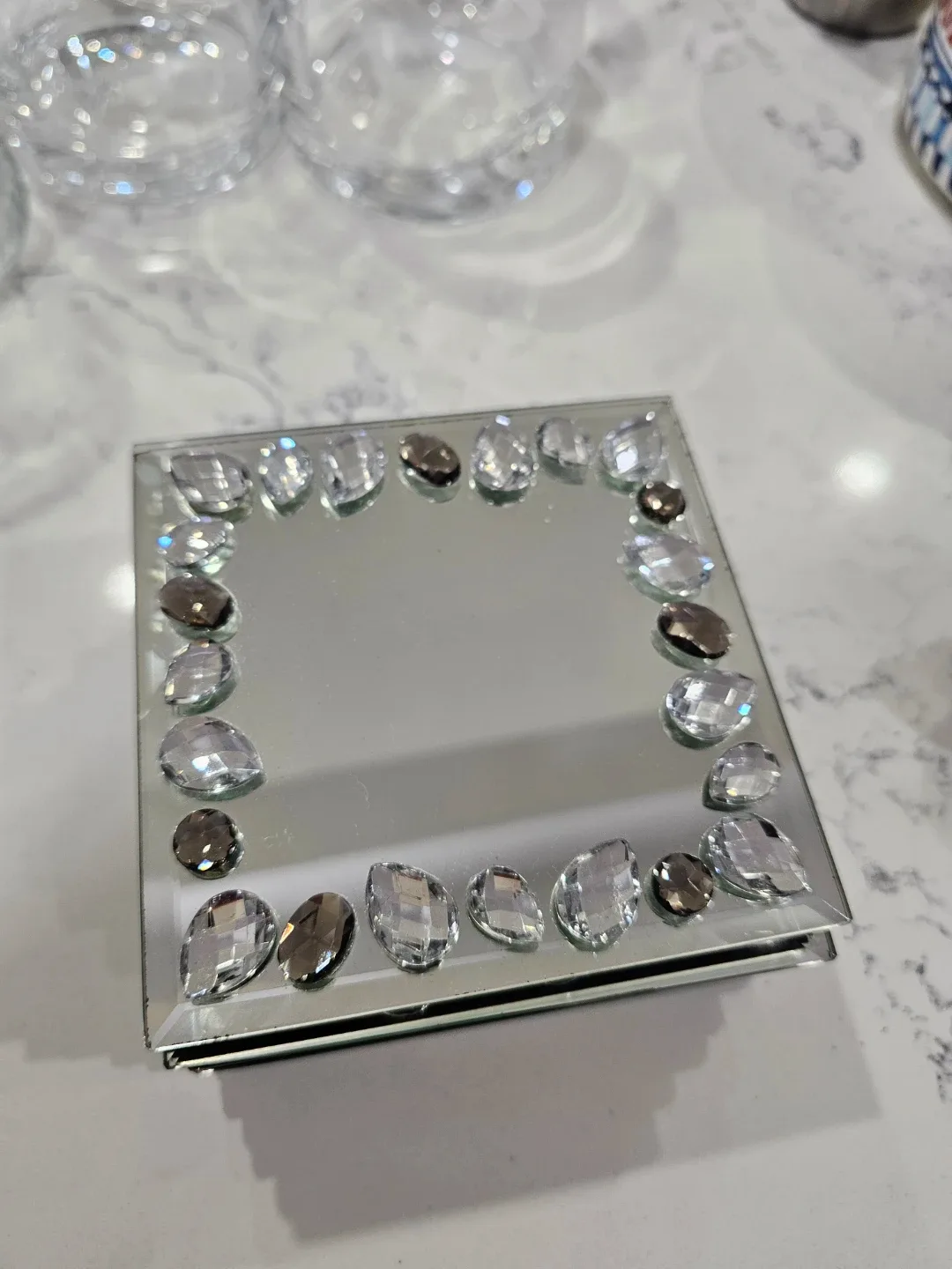 Glass Coasters with Rhinestones ⚽️