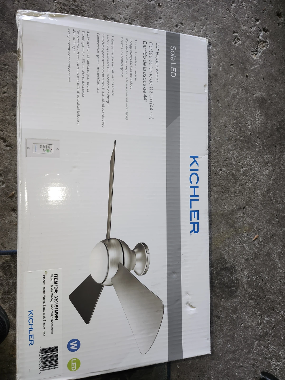 Kichler Solla LED 44" Blade Sweep Ceiling Fan - photo 2