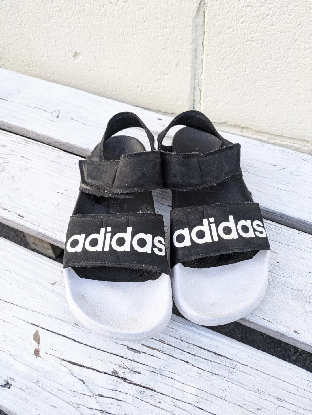 Adidas men's Black & White Sport Sandals - photo 2