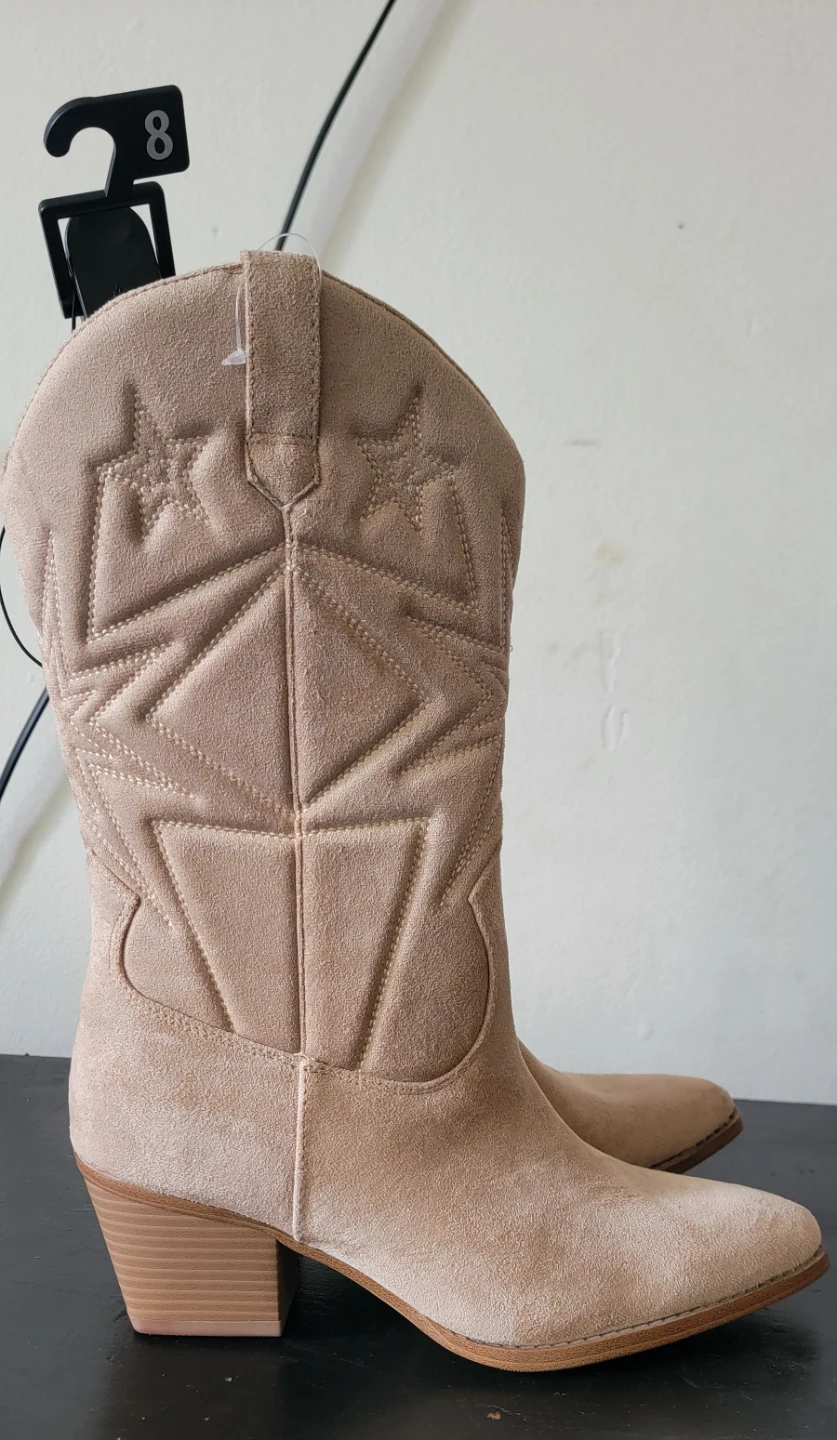 Women's Tan Western Boots Size 6 - photo 3