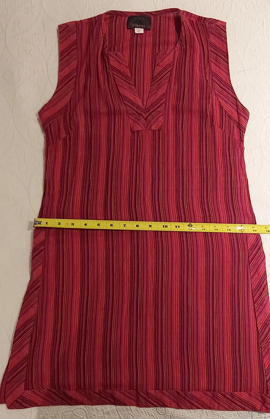 RStylez Striped Cotton Tunic Top - Size Small/Medium - photo 2