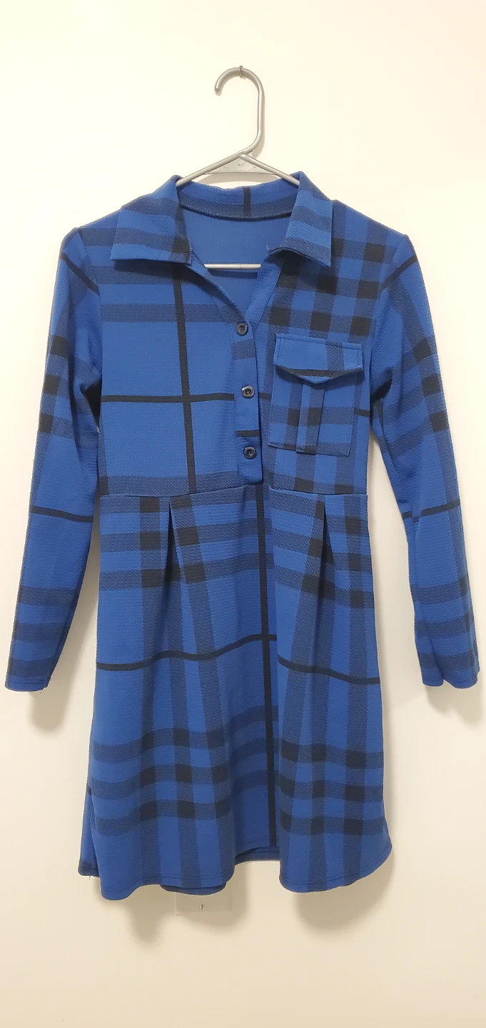Blue Plaid Dress