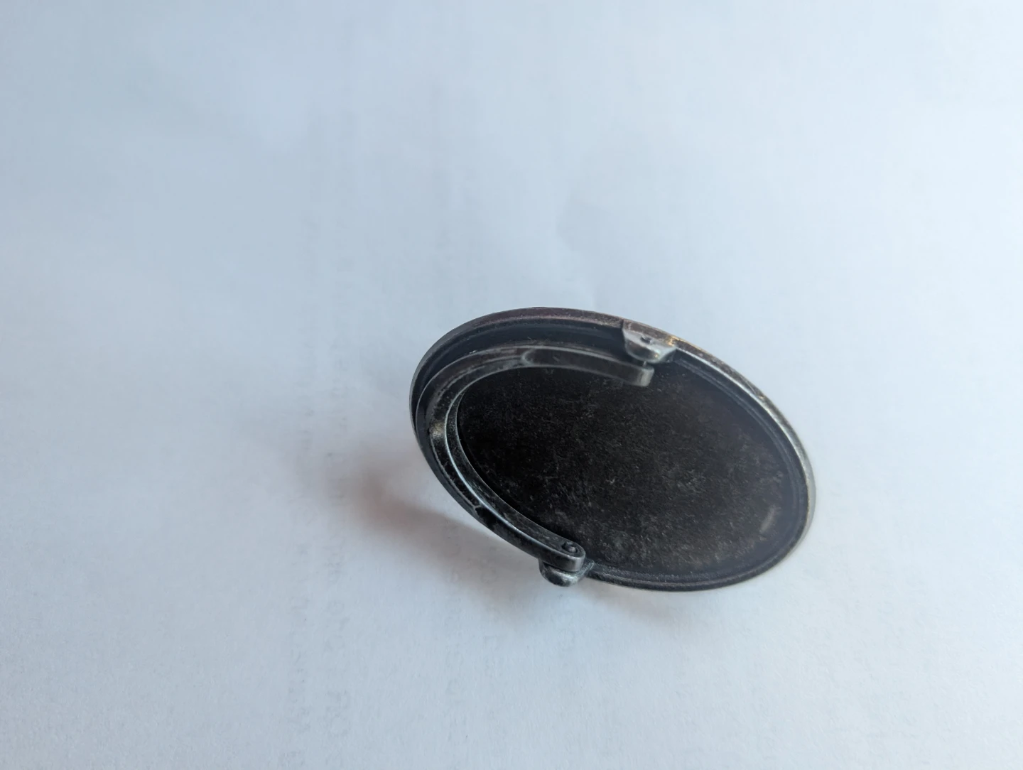 Vintage Metal dresser  knob (2 holes) with srews
