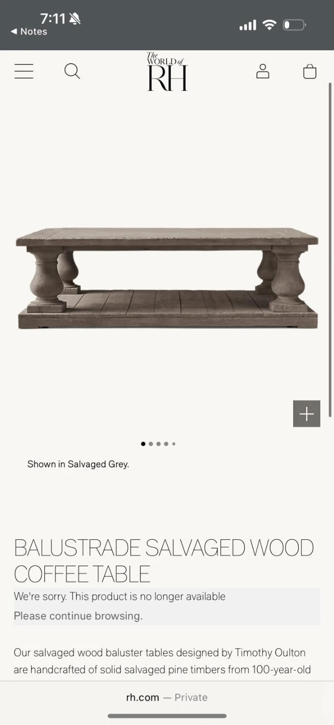 R.H Maxwell  Large Coffee Table