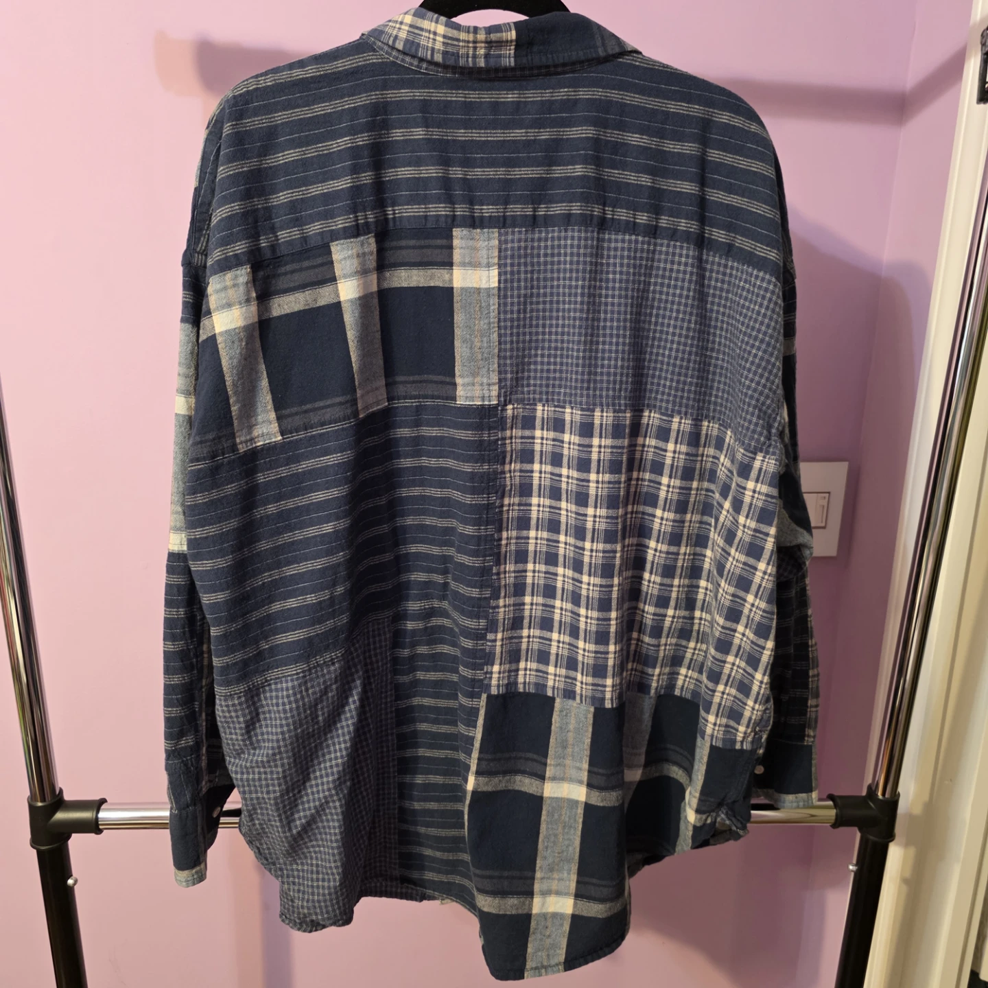 Women's LAUREN Ralph Lauren Patchwork Plaid Linen Blend Shirt 3X - photo 2