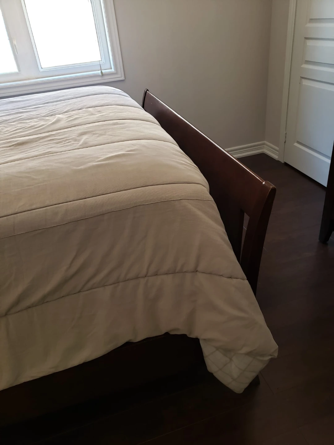 Wooden Sleigh Bed Frame and Dresser Set - photo 4