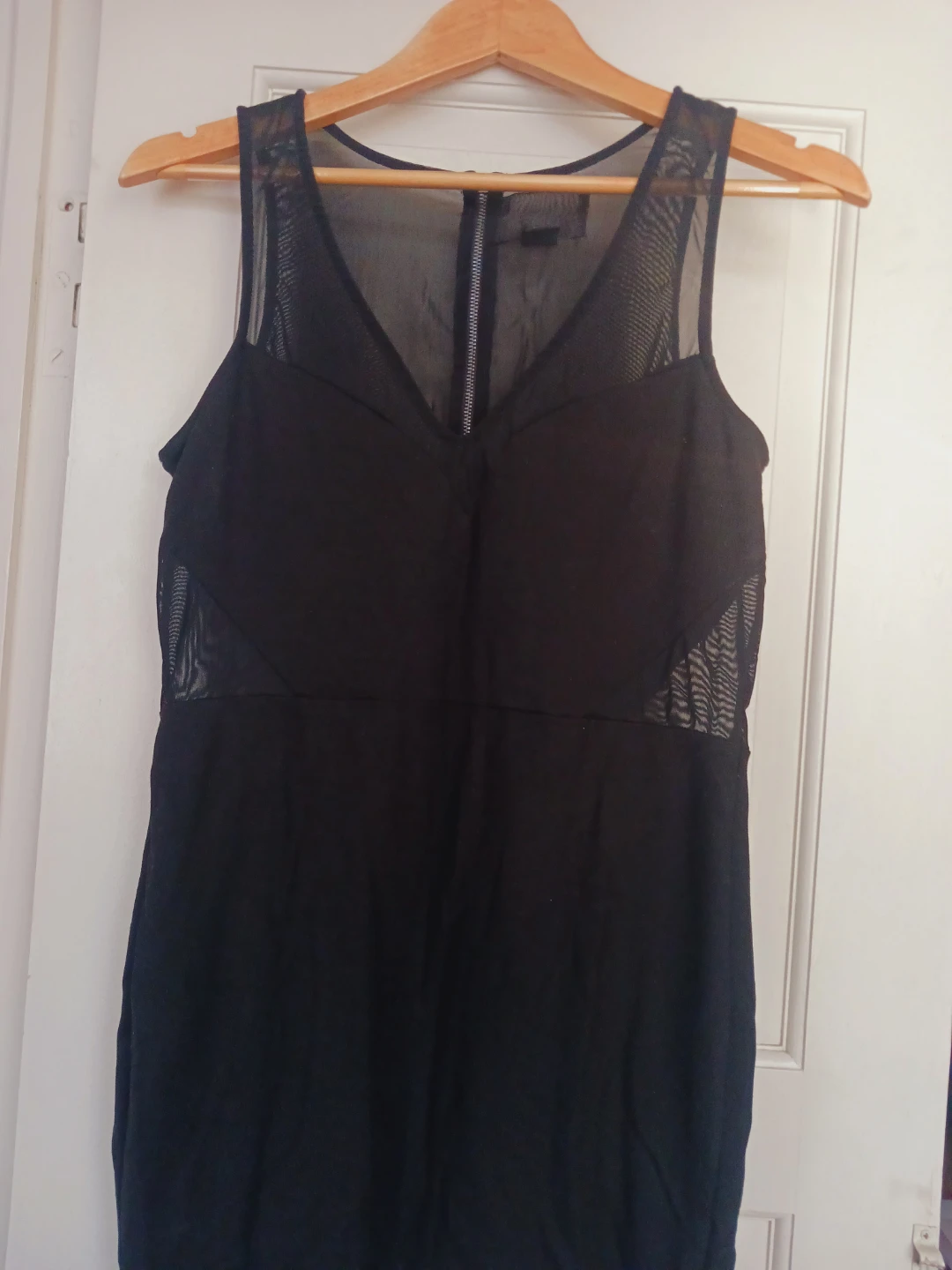 H&M Black Mesh Detail Mini Dress - photo 2