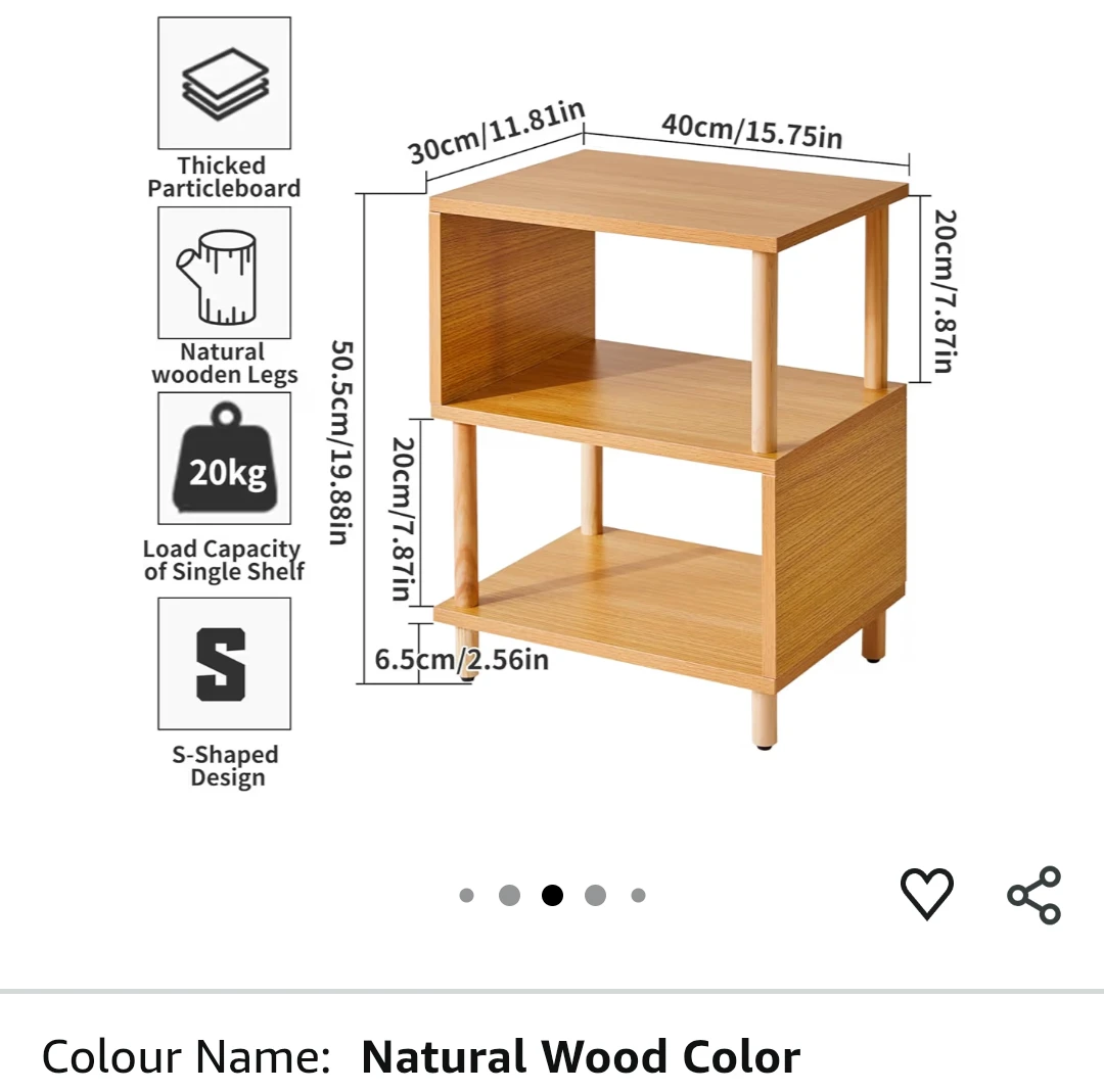 🧡BRAND NEW LIGHT BROWN WOOD NIGHT TABLE