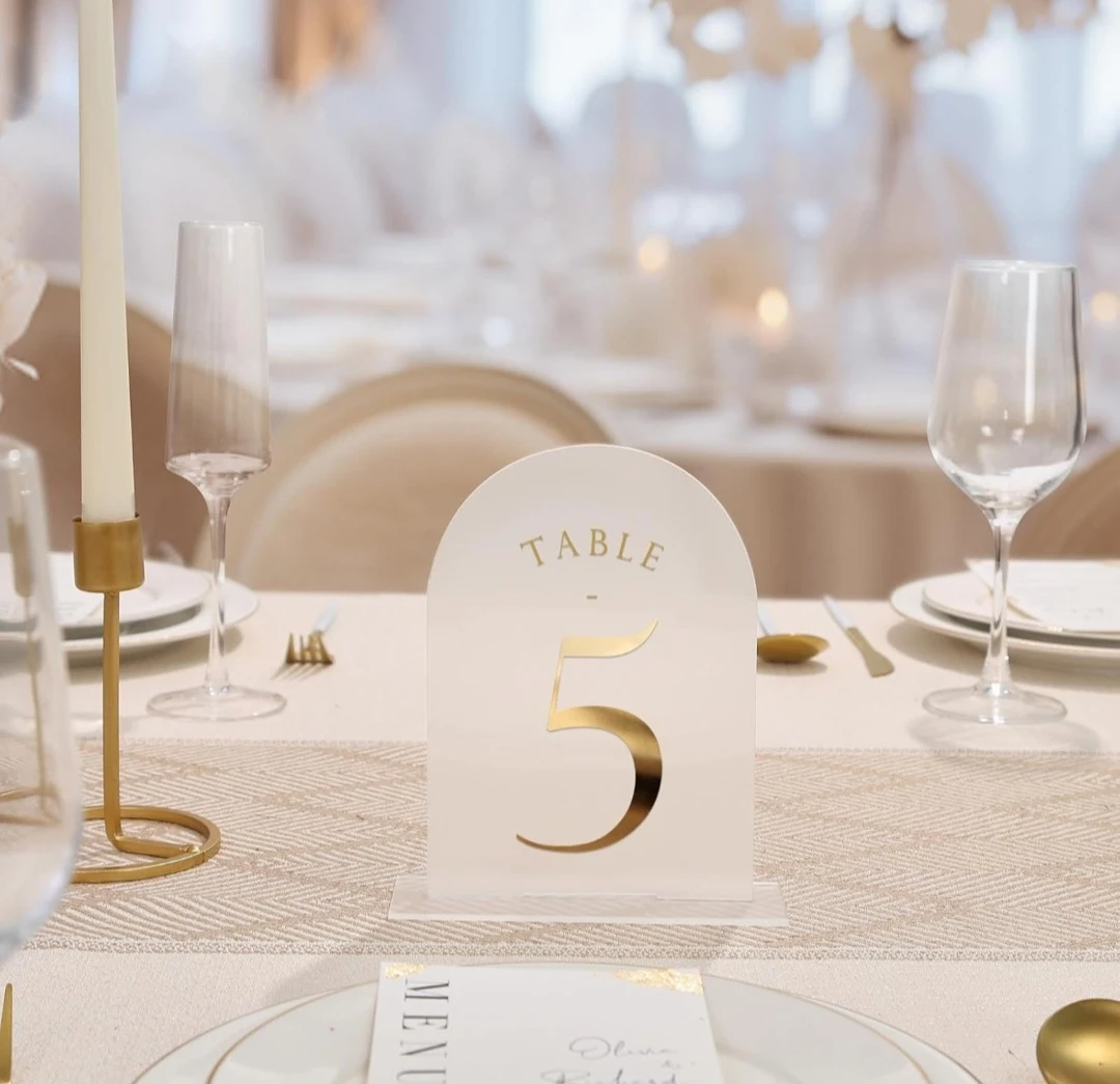 Table Numbers (Gold and White) - photo 2
