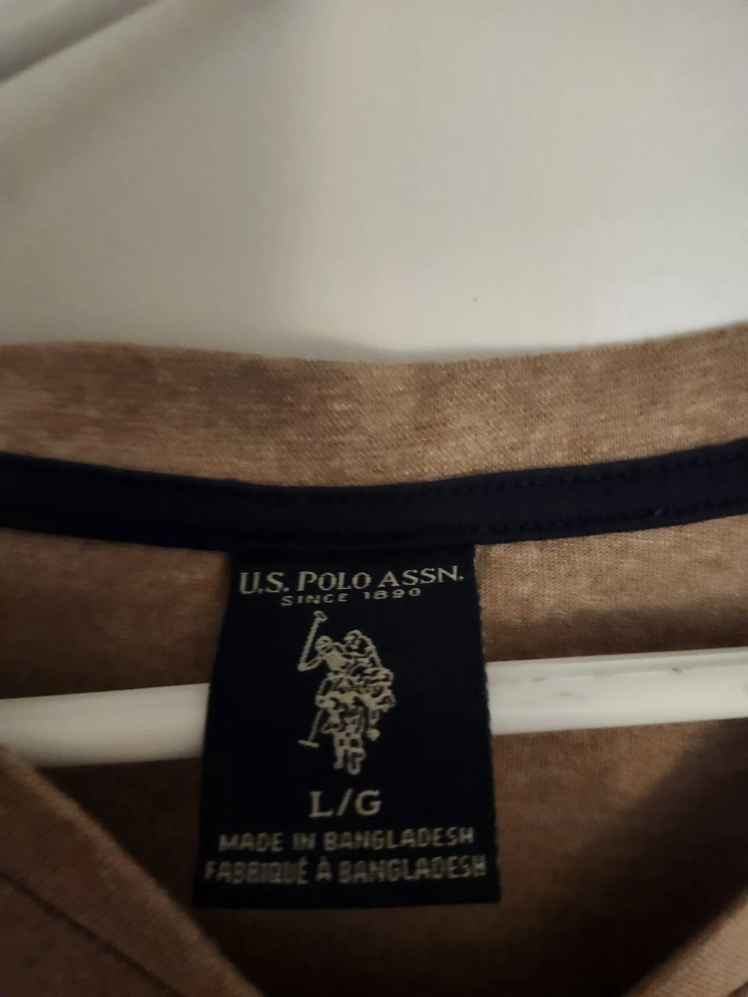U.S. Polo Assn. V-Neck T-Shirt - Brown - L/G - photo 2