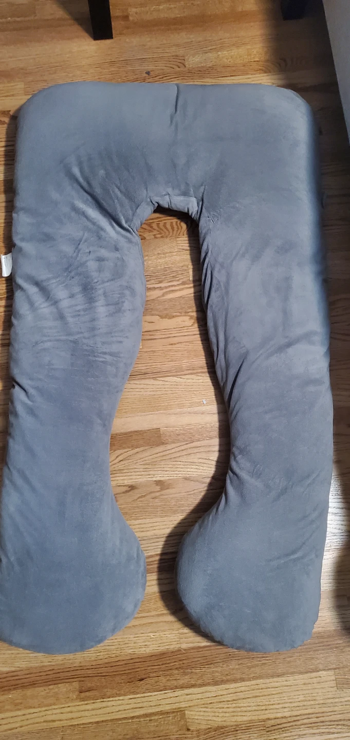 Grey U-Shaped Maternity Pillow