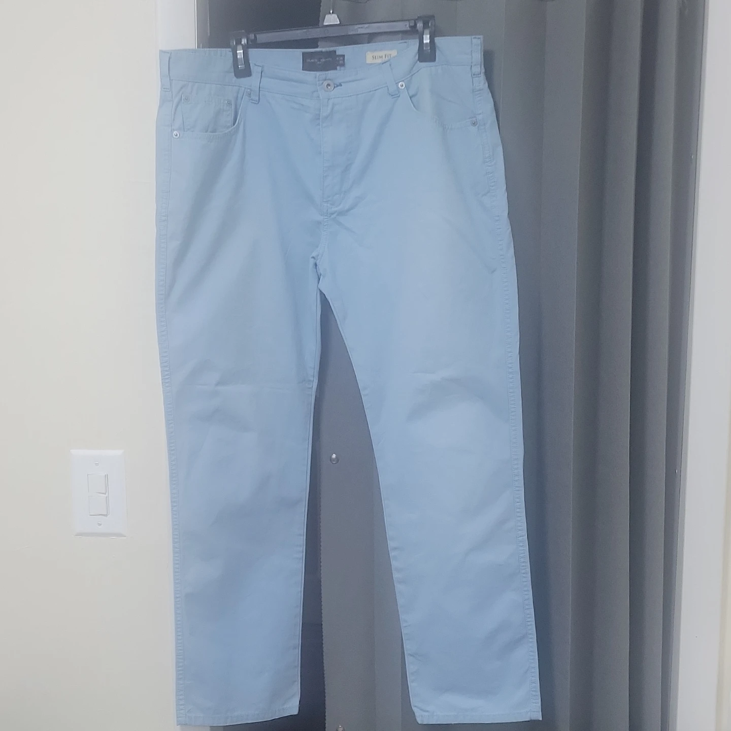 Black Brown 1826 Slim Fit Light Blue Chinos Pants