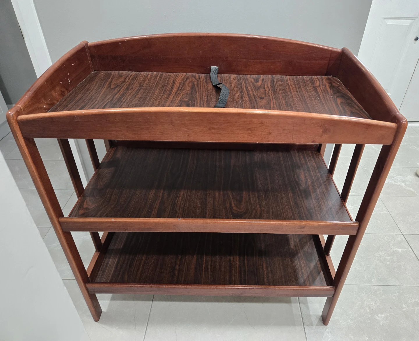 Wooden Changing Table with Shelves