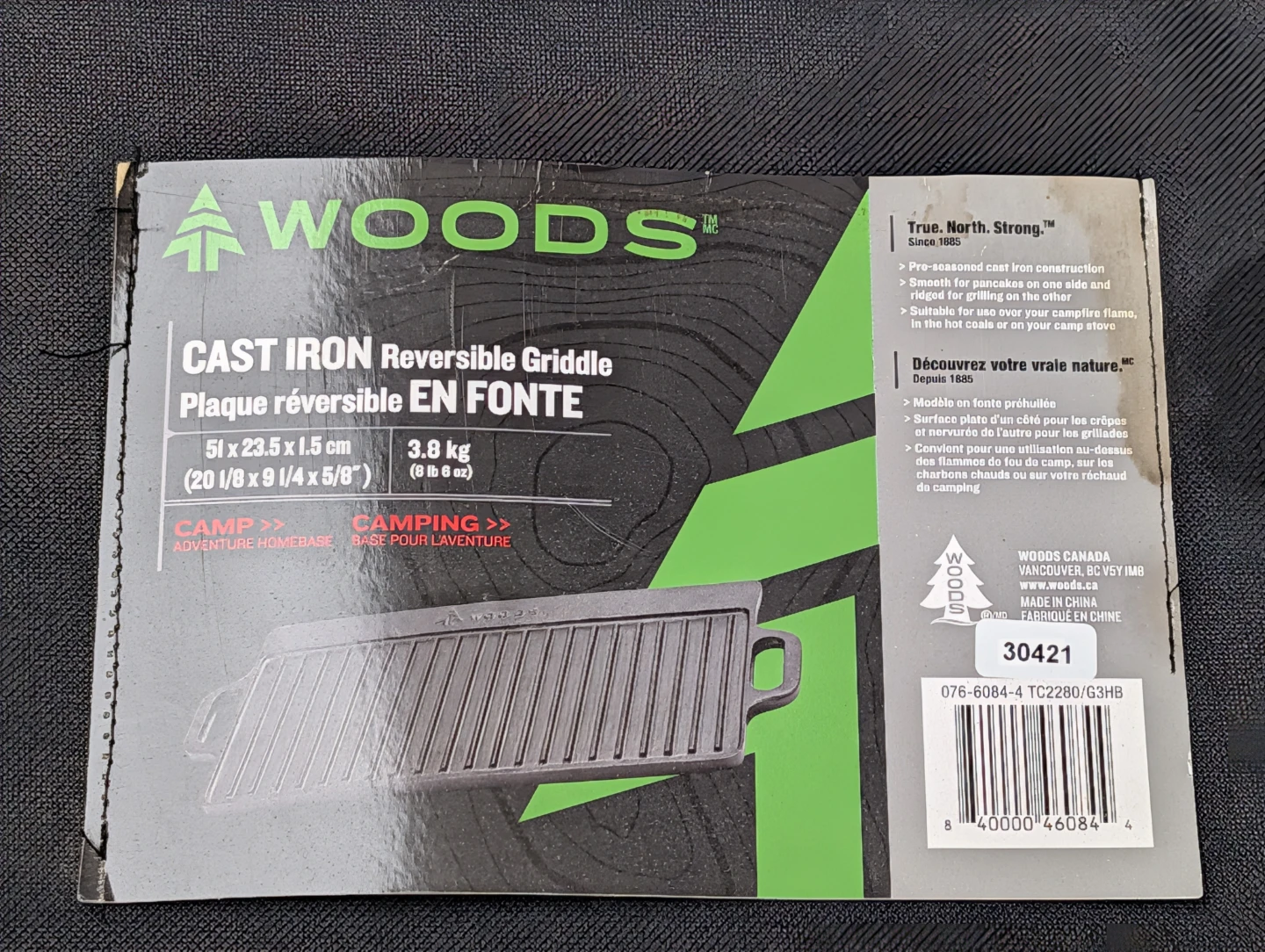 Woods Cast Iron Reversible Griddle