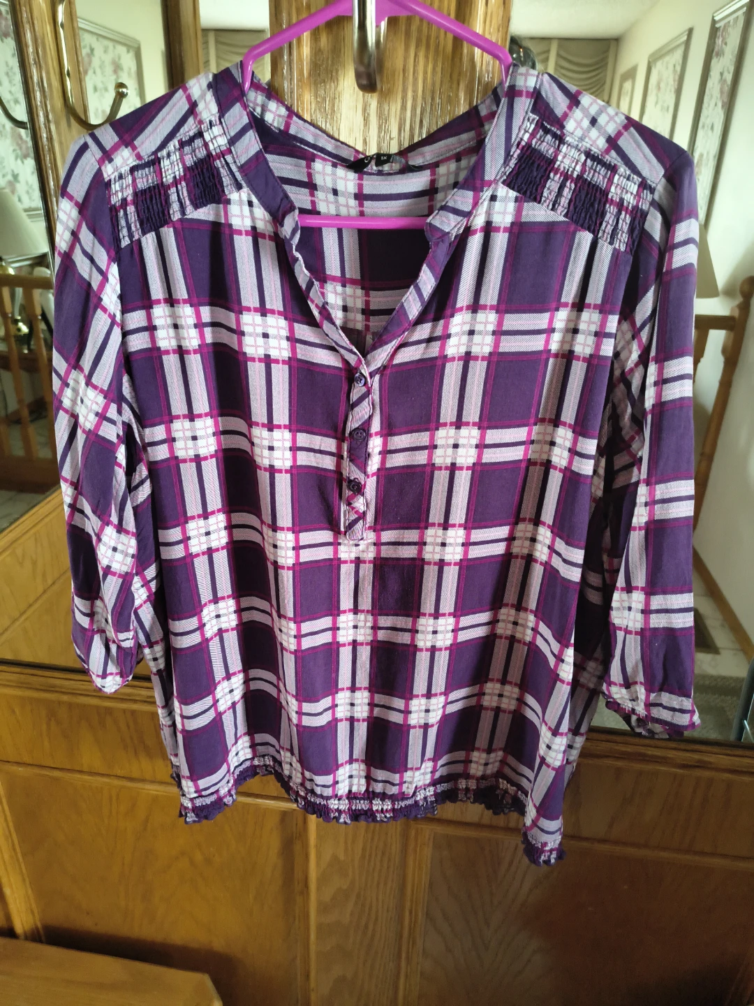 George Plaid Long Sleeve Shirt - 1X