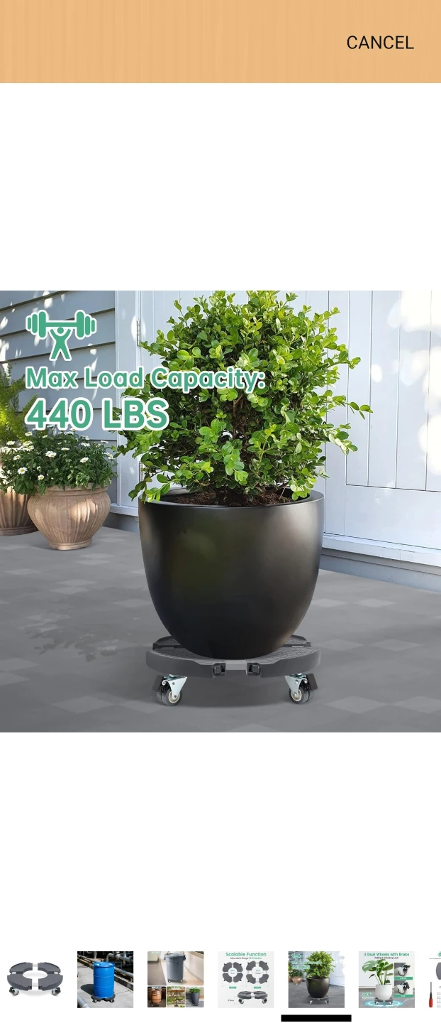Adjustable Plant Caddy with Wheels - photo 5