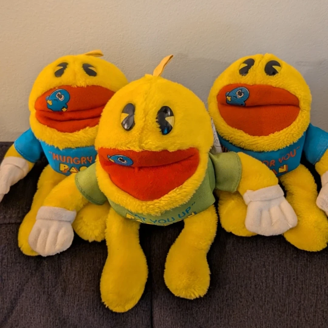 Vintage 1982 Pac-Man Plush Lot