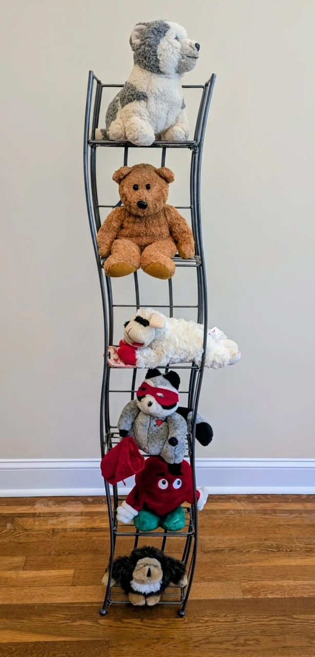 Tall Wavy Metal Display Shelf
