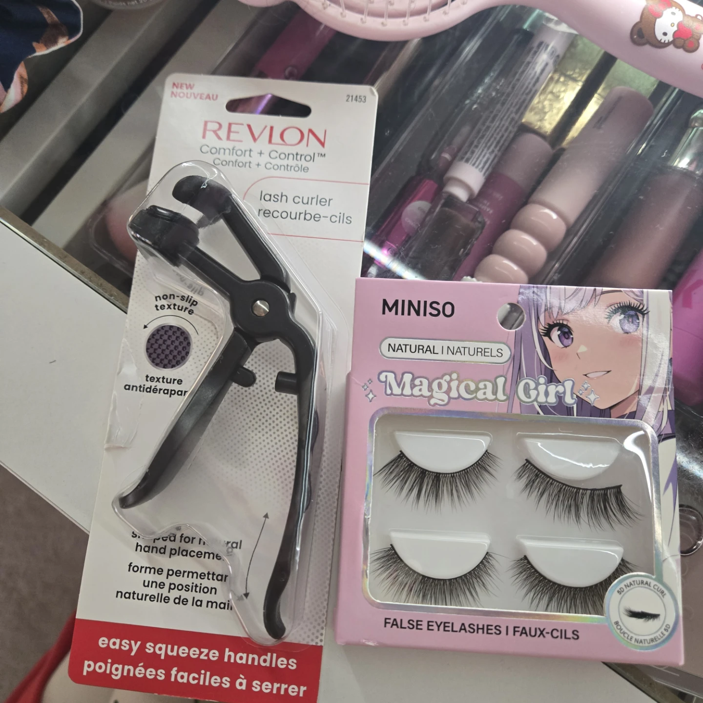 Revlon Comfort + Control Lash Curler & Miniso False Eyelashes