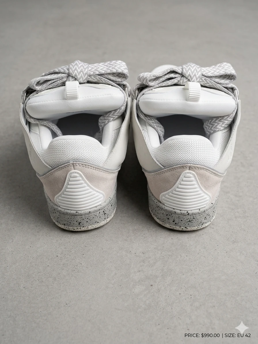 Lanvin Curb Sneakers White/Grey Size 45 - photo 2