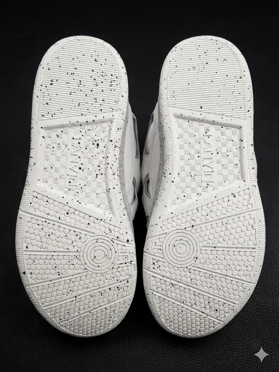 Lanvin Curb Sneakers White/Grey Size 45 - photo 4