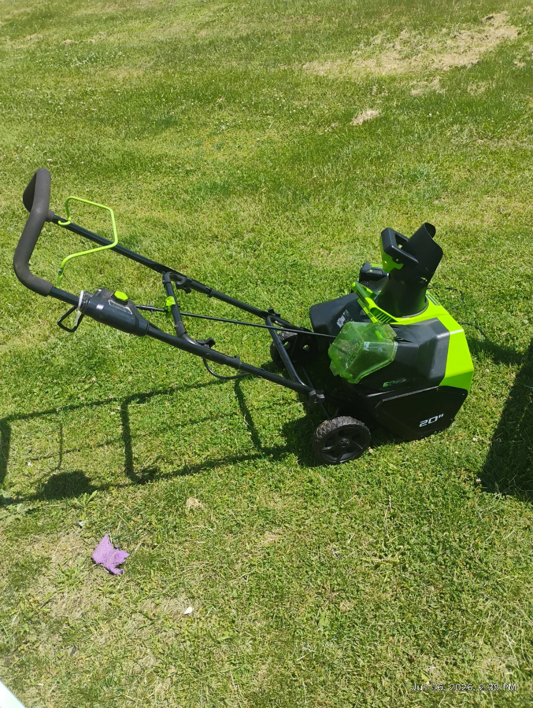 Greenworks 20" Cordless Snow Blower - photo 4