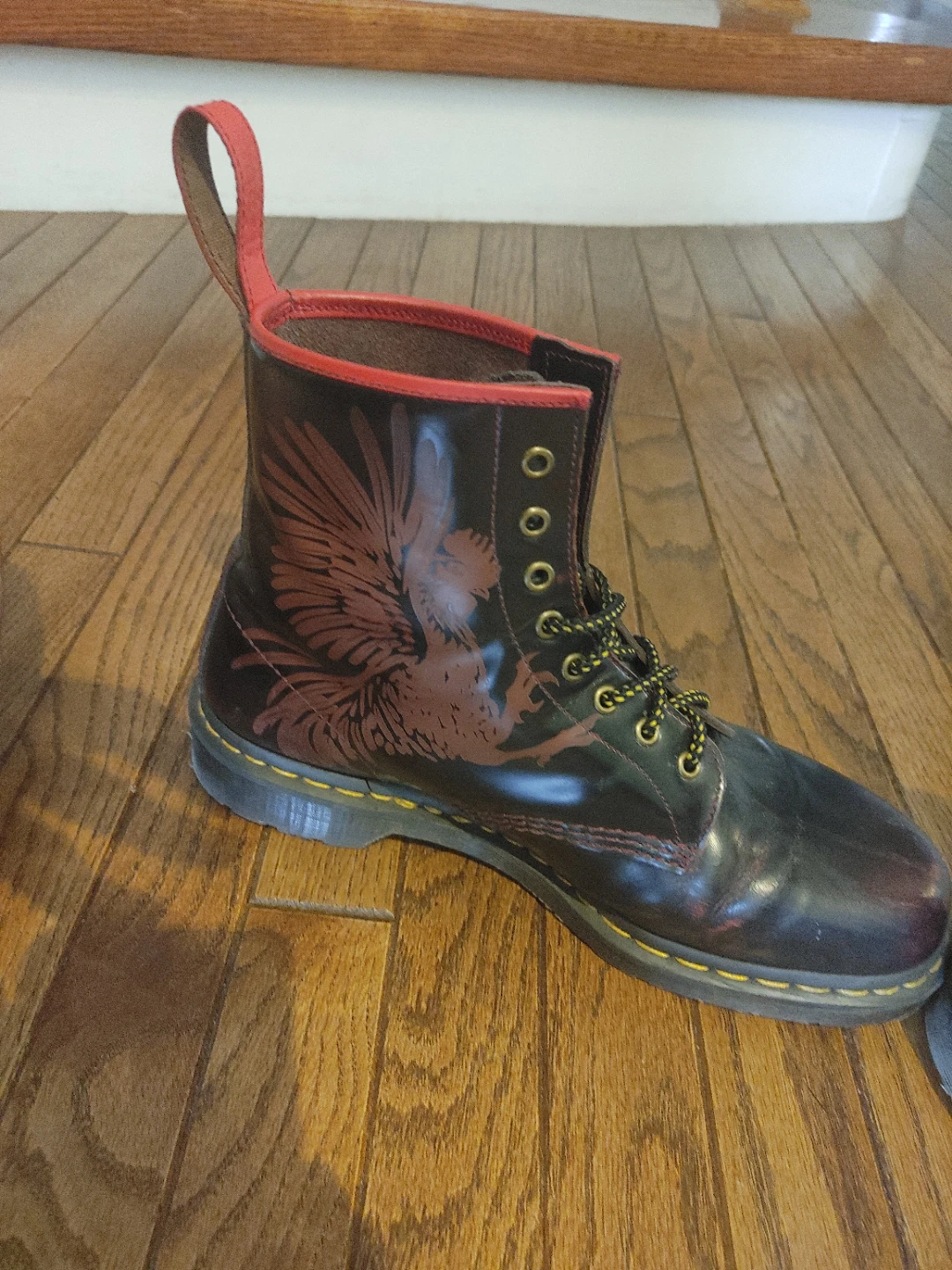 Dr. Martens Black Leather Boots with Year of the Rooster Graphic - photo 5