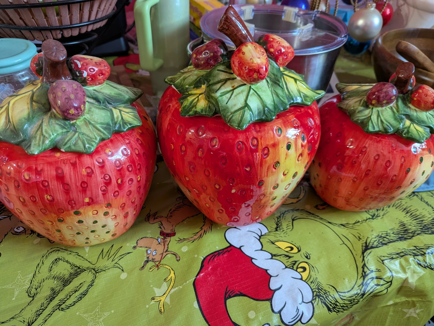 Strawberry Ceramic Canister Set - photo 2