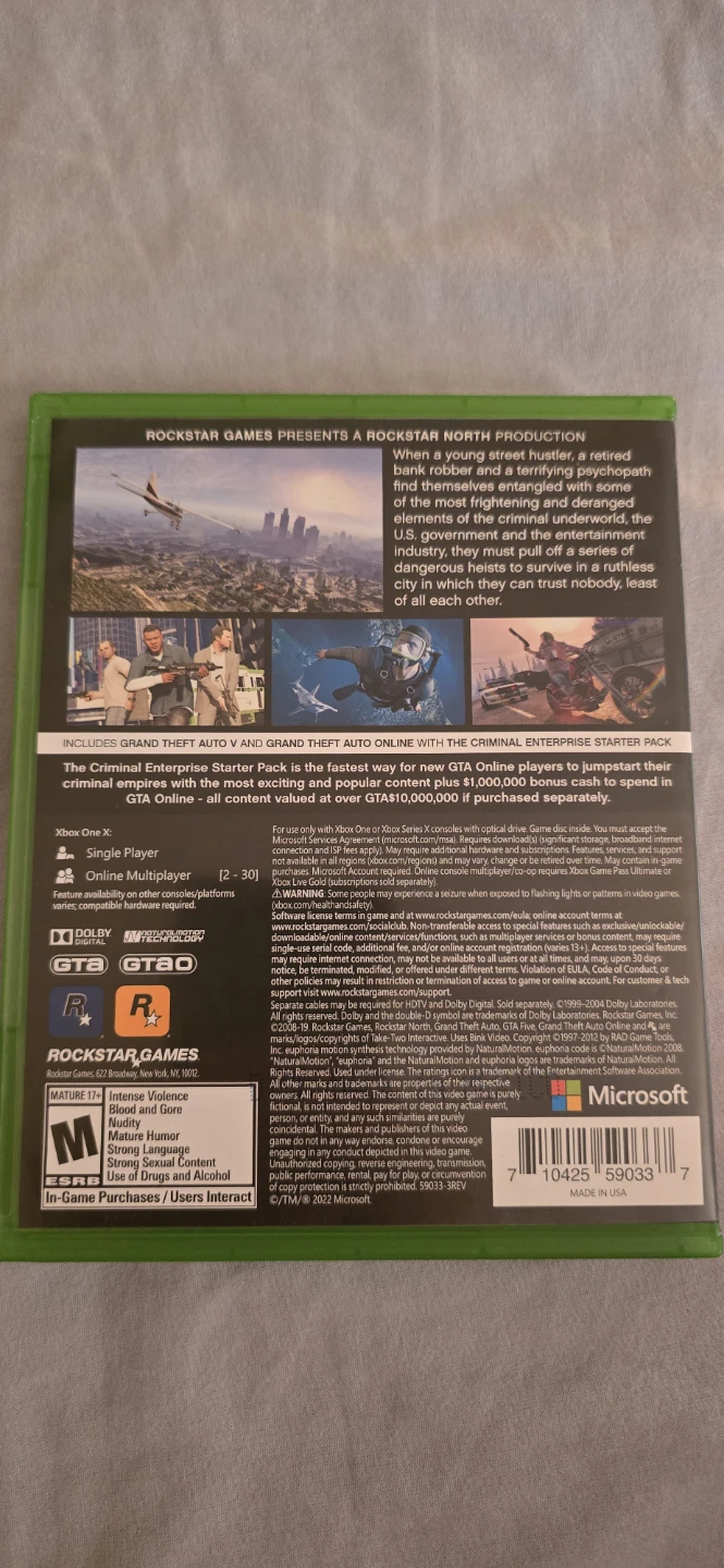 Gta5 - xbox one disc - photo 2